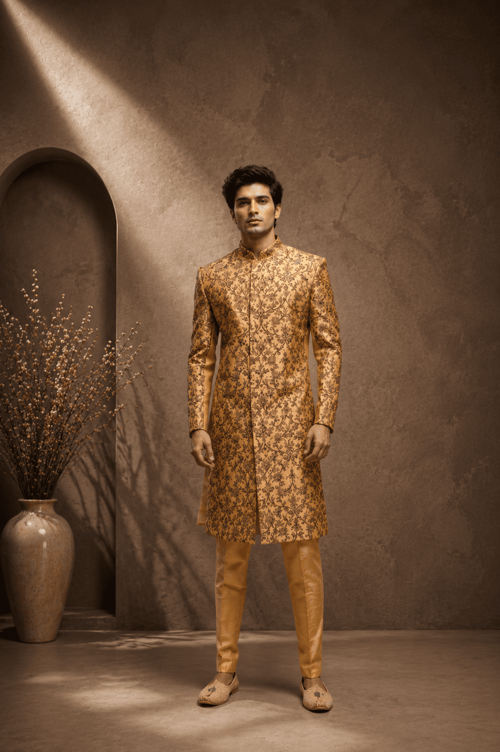 The golden sheravani