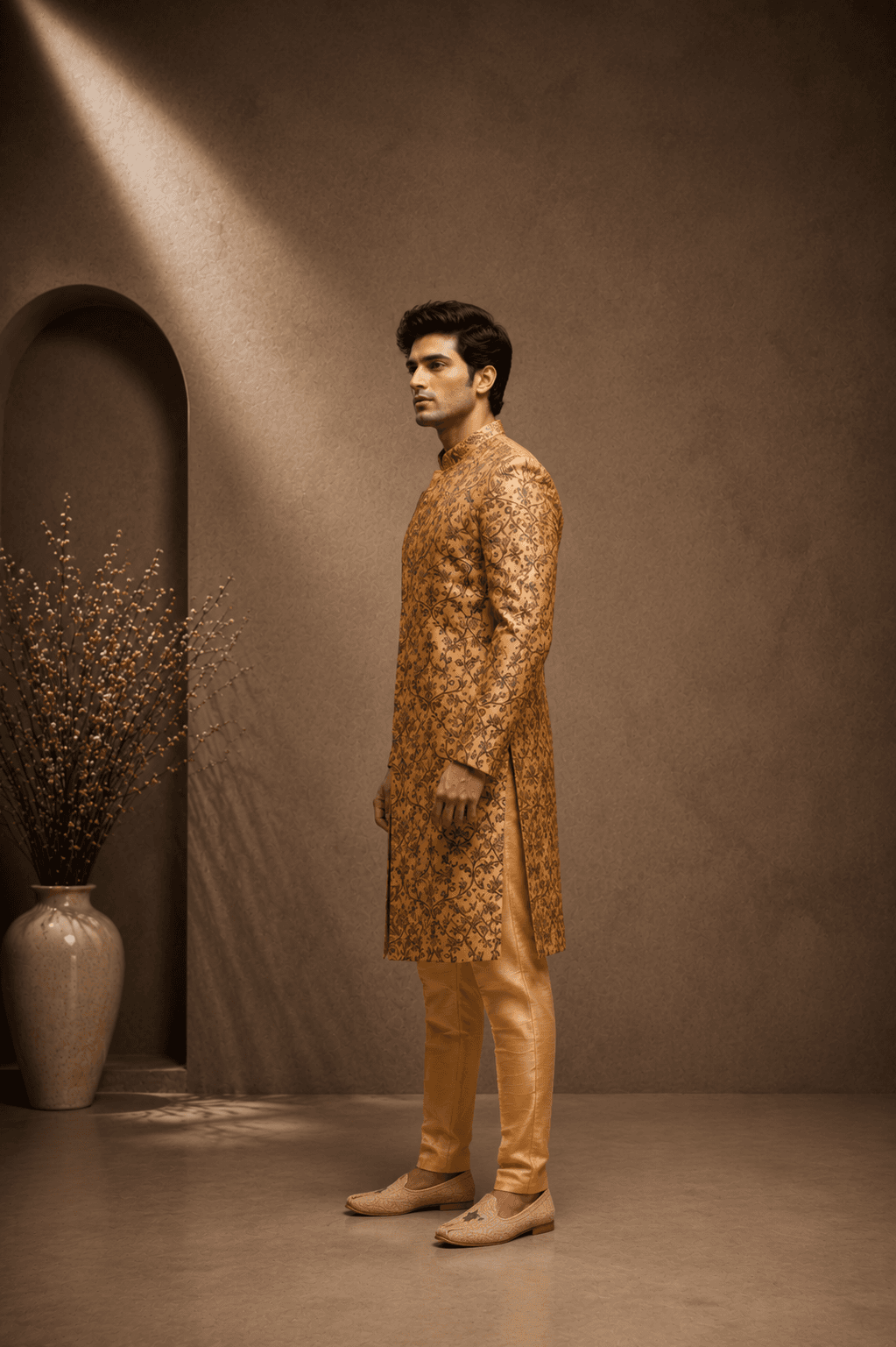 The golden sheravani alternate