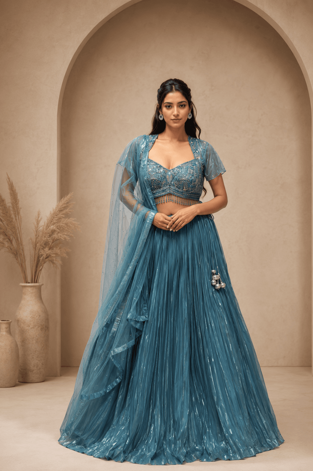 Sky Blue Lehenga in womens