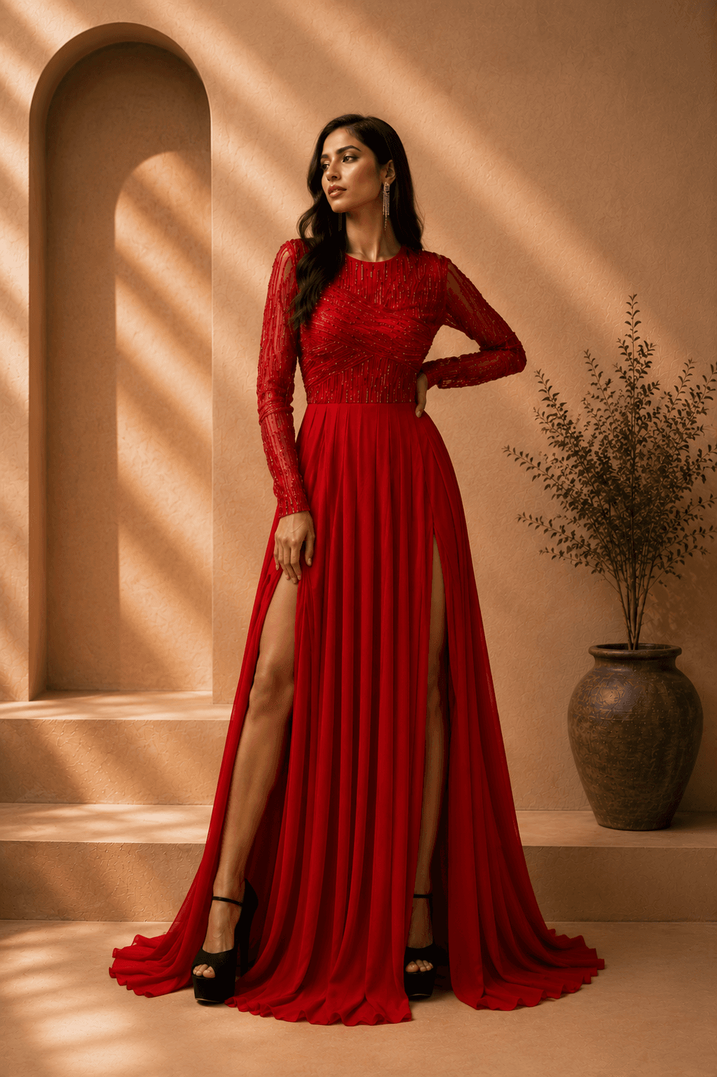 Ruby Radiance Evening Gown in womens