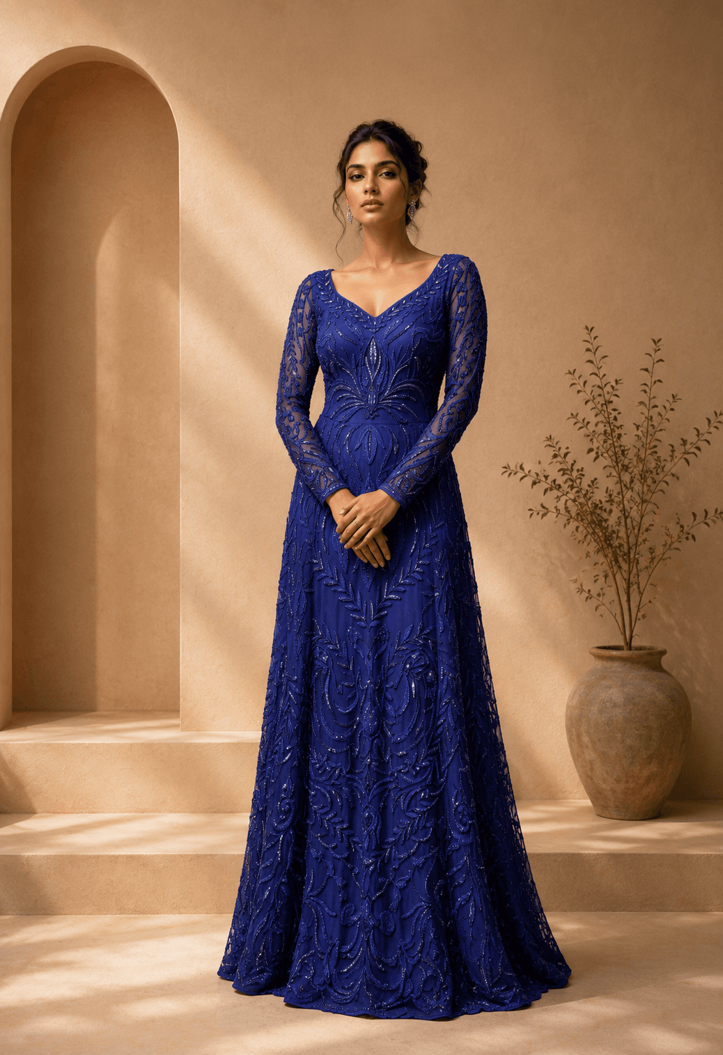Sapphire Grace Evening Gown in womens