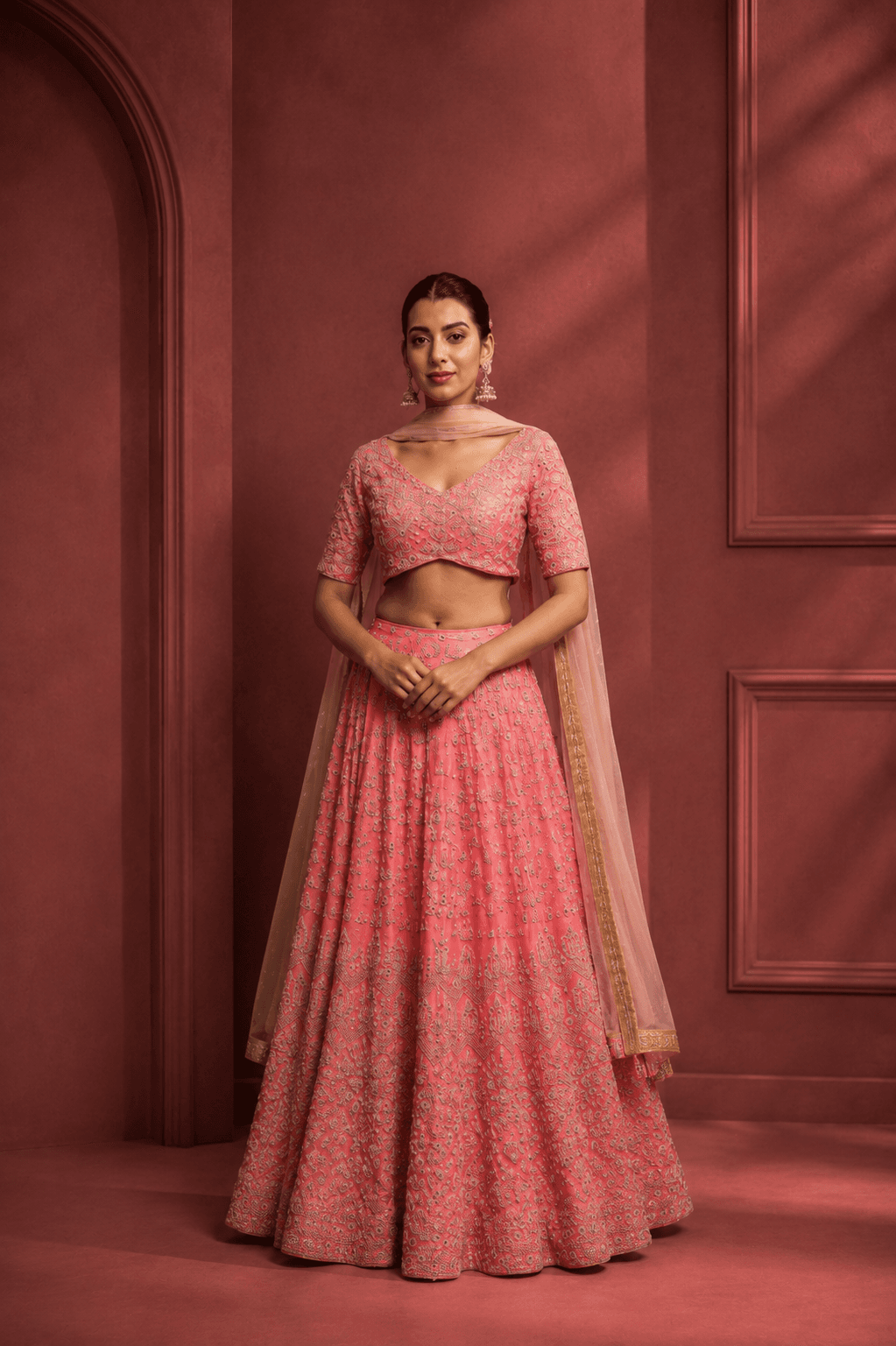Gulabi Embroidered Lehenga Set in womens