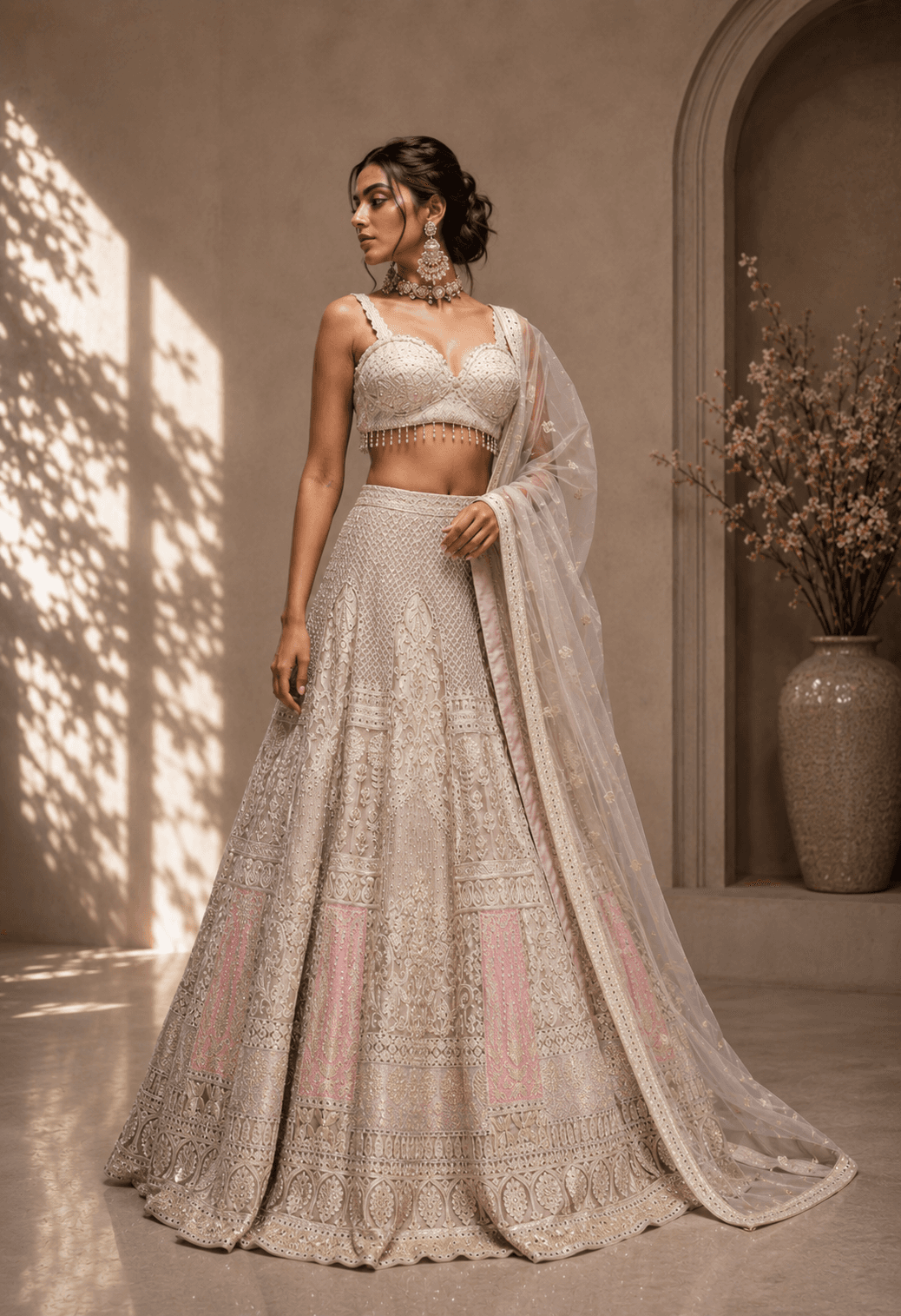Ivory Heritage Lehenga in womens