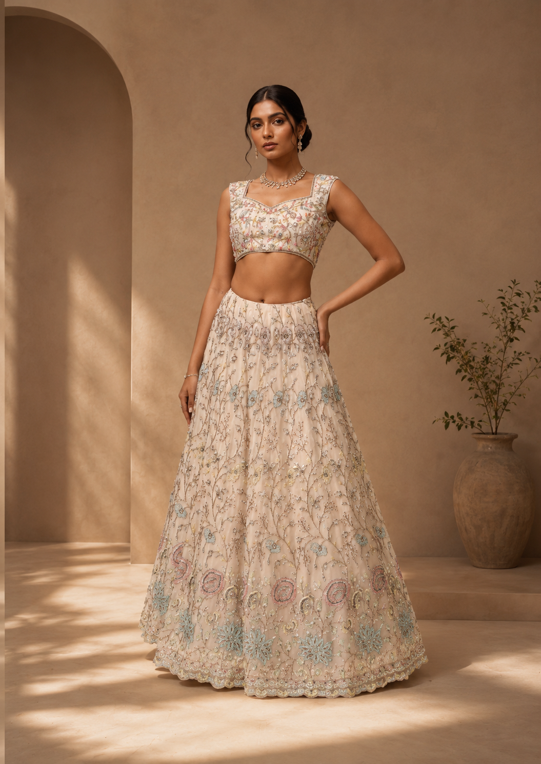 Pastel Blossom Lehenga